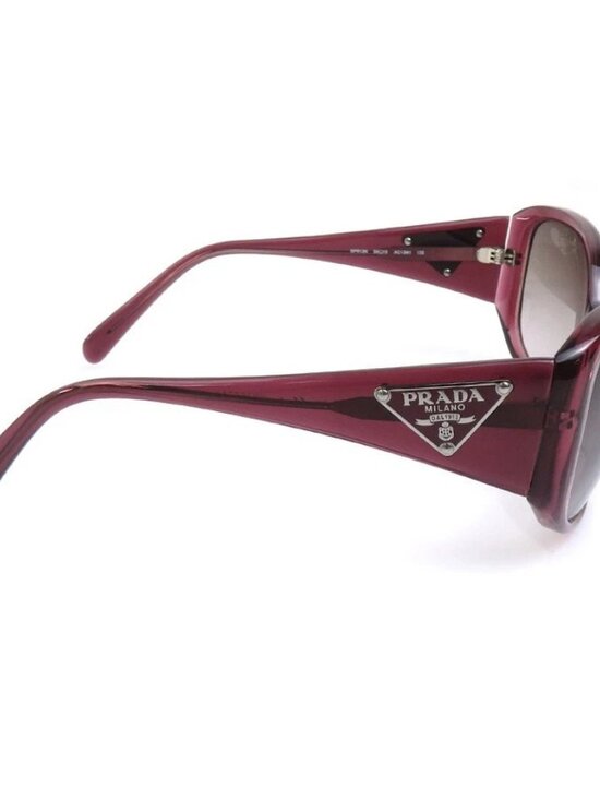 Auth PRADA Sunglasses Purple Plastic/Silvertone main image 13